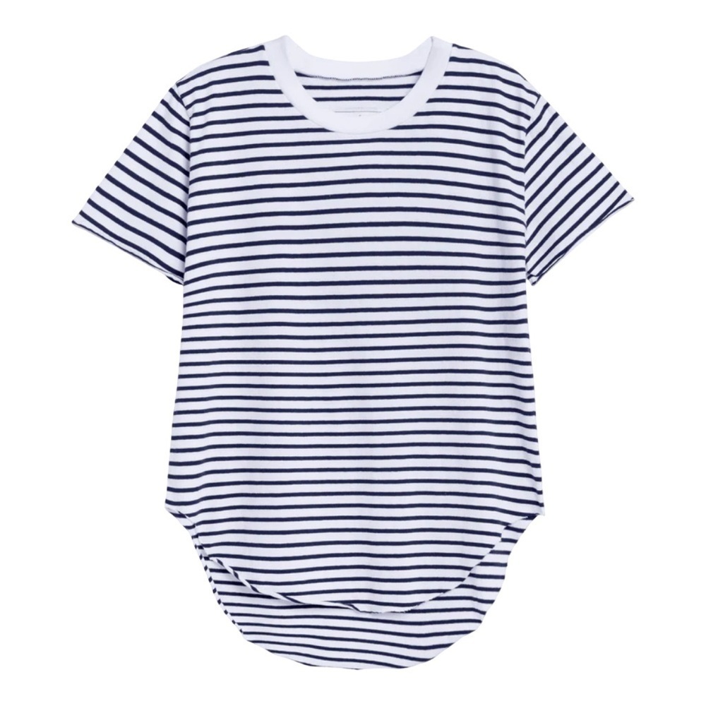 Frank & Eileen NWD Theo Perfect Tee Navy French Stripe Size M